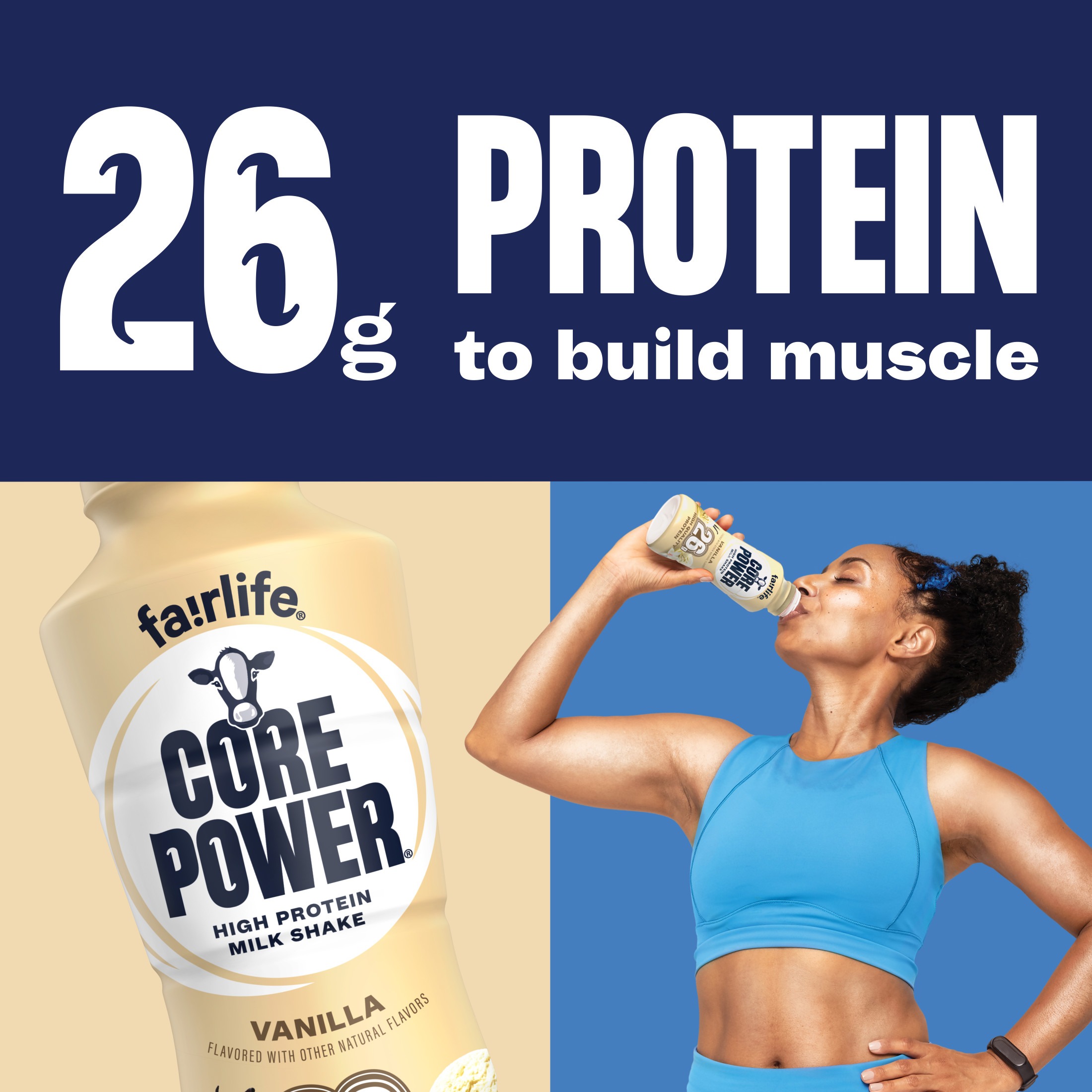 Core Power Protein Shake, Vanilla, 26g Bottle, 14oz, 12 Pack - Image 7
